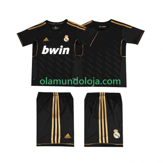 Camisola Real Madrid 2012 Retro Criança Equipamento Segundo 2011 Manga Curta